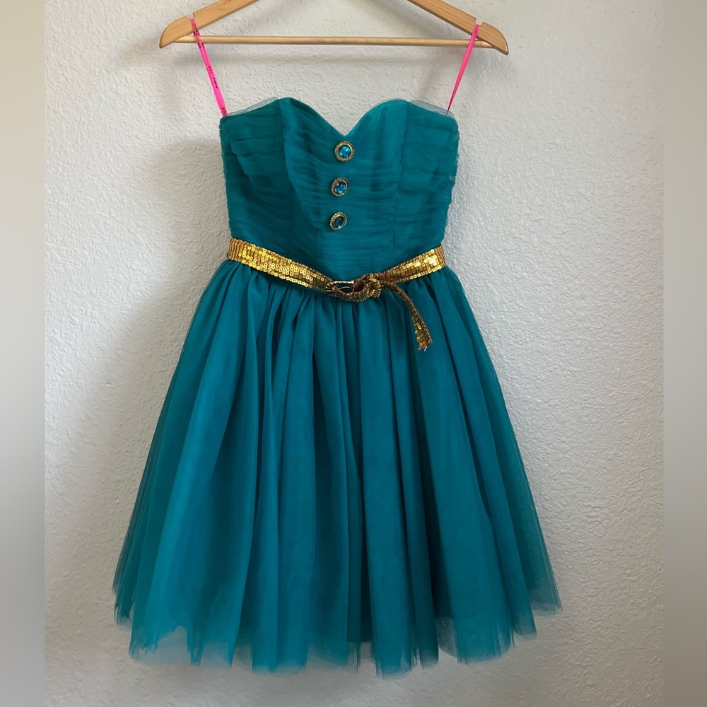 Betsey Johnson Strapless Tulle Dress